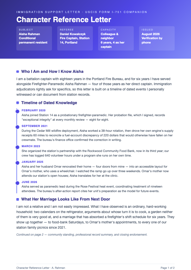 Modern gradient header character reference letter